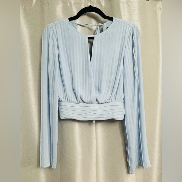Dynamite -  Eloise Long Sleeve Pleated Blouse - Picture 4 of 6